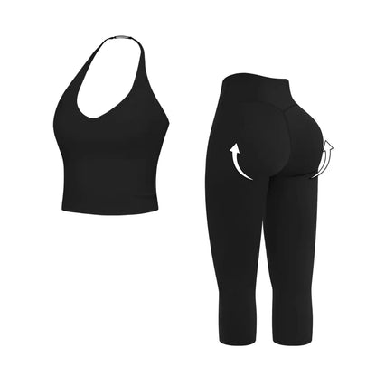 MFVIM Women'S 2-Piece Slimming Sports Set - Casual Commuter Tank Top Yoga Outfit, Gym Set for Workout & Gym Workout Women, 2 Piece Sets,Travel Essentials,Camping Essentials
