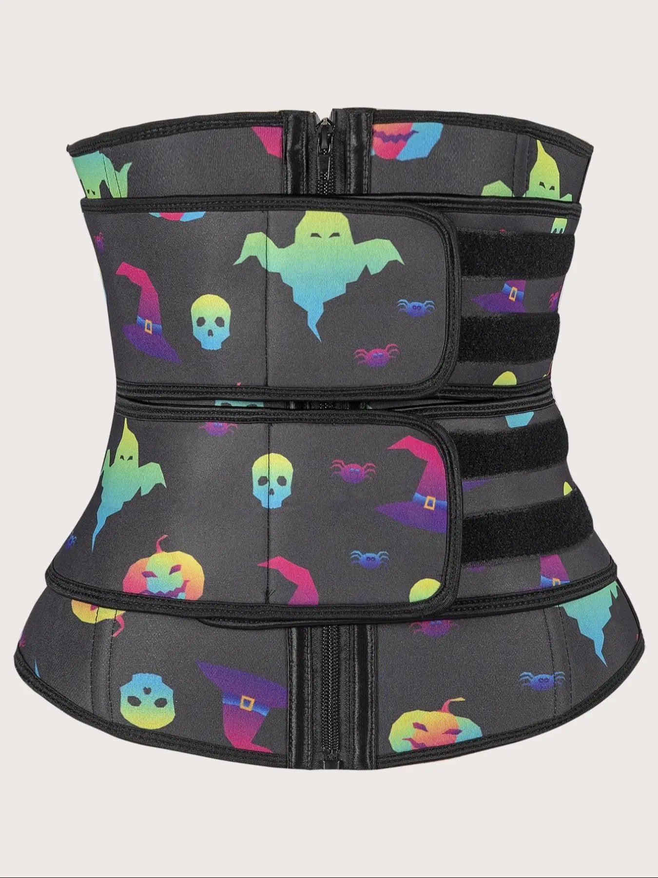 Women'S Solid Zip up Waist Trainer, Adjustable Tummy Control Shaper, Women'S Shapewear Clothes for Daily Wear