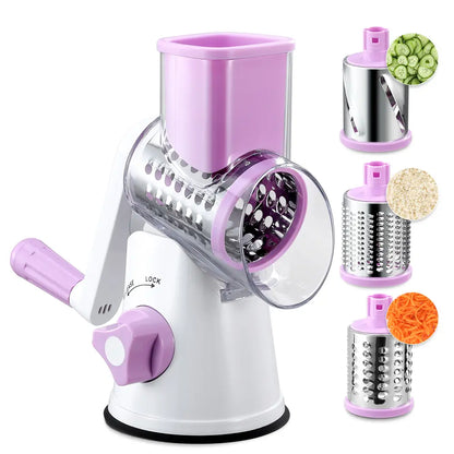 [Bf&Cm]Kitexpert Viral Cheese Grater(All Metal Blades & No Plastic Left in Food), 3X Faster Shredding, Time-Saving Rotary Cheese Grater, Mandoline, Vegetable Chopper, Kitchen Gadgets, Slicer Dicer Cutter Kitchenware Homeessentials