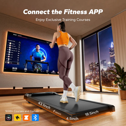 Merach under Desk Treadmill, 2-In-1 Walking Pad for Walking and Jogging 2.5HP Low-Noise Treadmill with Remote Control Lanyard 265Lbs Weight Capacity Home Exercise Equipment Home Gym Equipment Summervibes