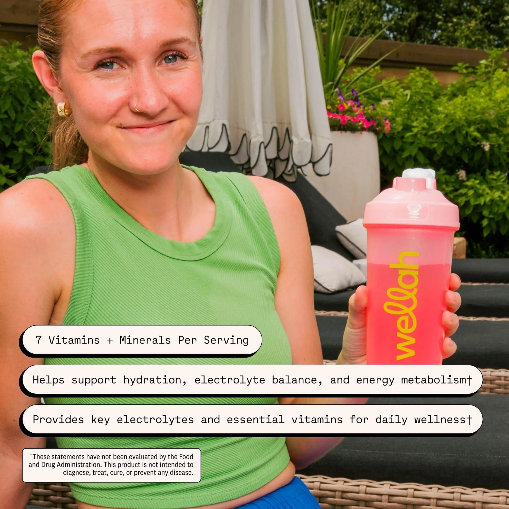 Wellah Electrolytes for Women | Hydration Drink Mix | Natural Flavored & Sweetened | 7 Vitamins & Minerals | Hydration for Woman | Micro Nutrients | Cellular Hydration | Skin Hydration | Electrolytes | Vitamins for Women 50 Servings Sugar Supplemen