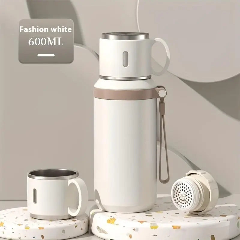 600Ml Sports Insulated Water Bottle 316 Stainless Steel Leak-Proof with Flip Lid for Gym & Hiking Ideal for Active Lifestyles Drinkware Flasks Tumbler Tumbler Bottled Portable Bottled Tumbler Mug Portable