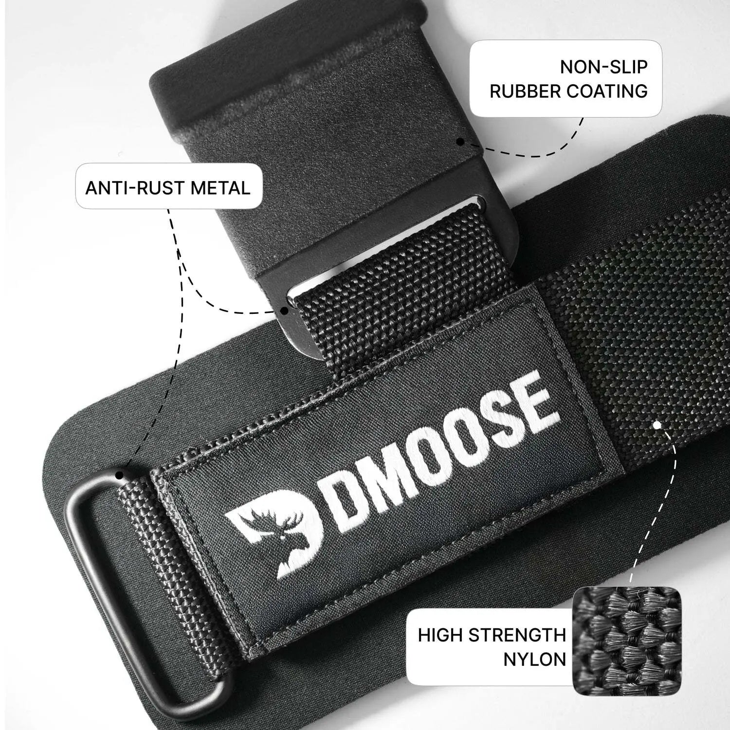 Dmoose Fitness Weight Lifting Hooks (Pair) for Deadlifts, Pull Ups, Rows & Shrugs