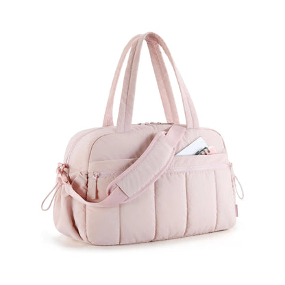 BAGSMART 3 Size Travel Duffel Bag for Women, Lightweight Gym Bag, Women'S Weekender Bag, Carry on Bag, Pesronal Item Bag for Travel/Fitness, 3 Sizes: M(With Wet Pocket)& L(With PVC Toiletry Bag) and Ita Bag(Clear Display Window), Dealsforyoudays Summerwin