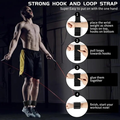 Adjustable Wrist and Ankle Weights for Men and Women, 1 Lb / 2 Lb / 4 Lb, Ideal for Pilates, Fitness, Yoga, Aerobics, Strength Training, Fitness Workout Accessories