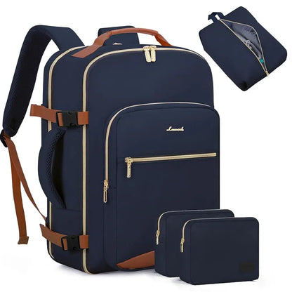 LOVEVOOK Travel Backpack for Women & Men as Personal Item Flight Approved,Large Capacity Carry on Backpack with 3 Packing Cubes and Laptop Compartment,Organized Daypack Stylish Casual Daypack ,Weekender Bag for Hiking,Overnight,Tiktokshopbacktoschool