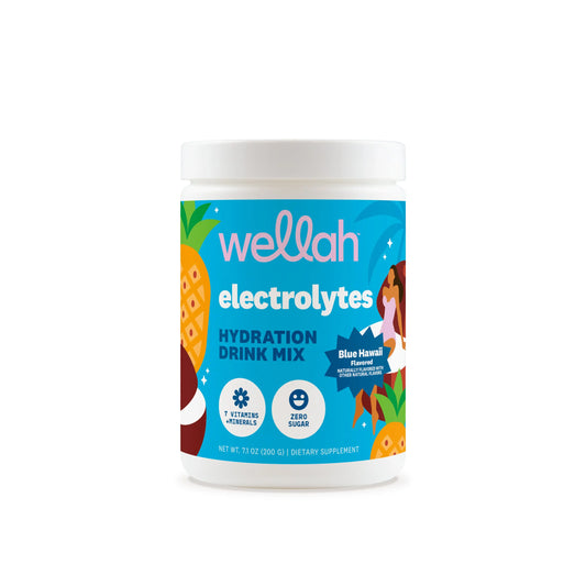 Wellah Electrolytes for Women | Hydration Drink Mix | Natural Flavored & Sweetened | 7 Vitamins & Minerals | Hydration for Woman | Micro Nutrients | Cellular Hydration | Skin Hydration | Electrolytes | Vitamins for Women 50 Servings Sugar Supplemen