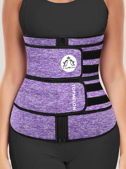 Women'S Solid Zip up Waist Trainer, Adjustable Tummy Control Shaper, Women'S Shapewear Clothes for Daily Wear