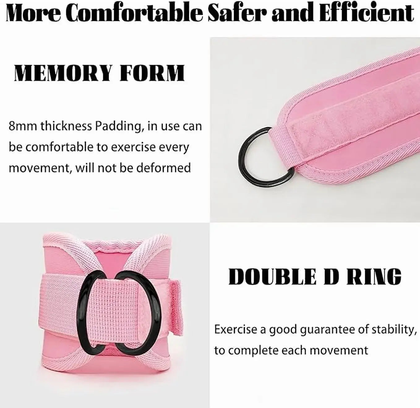 Ankle Resistance Bands with Cuffs, Glutes Workout Equipment,Ankle Bands for Working Out, Butt Exercise for Women Legs and Glutes Genreen