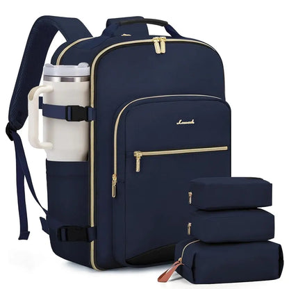 LOVEVOOK Travel Backpack for Women & Men as Personal Item Flight Approved,Large Capacity Carry on Backpack with 3 Packing Cubes and Laptop Compartment,Organized Daypack Stylish Casual Daypack ,Weekender Bag for Hiking,Overnight,Tiktokshopbacktoschool