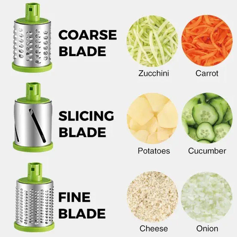 [Bf&Cm]Kitexpert Viral Cheese Grater(All Metal Blades & No Plastic Left in Food), 3X Faster Shredding, Time-Saving Rotary Cheese Grater, Mandoline, Vegetable Chopper, Kitchen Gadgets, Slicer Dicer Cutter Kitchenware Homeessentials