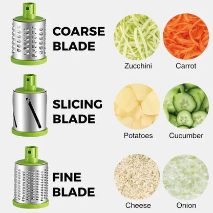 [Bf&Cm]Kitexpert Viral Cheese Grater(All Metal Blades & No Plastic Left in Food), 3X Faster Shredding, Time-Saving Rotary Cheese Grater, Mandoline, Vegetable Chopper, Kitchen Gadgets, Slicer Dicer Cutter Kitchenware Homeessentials