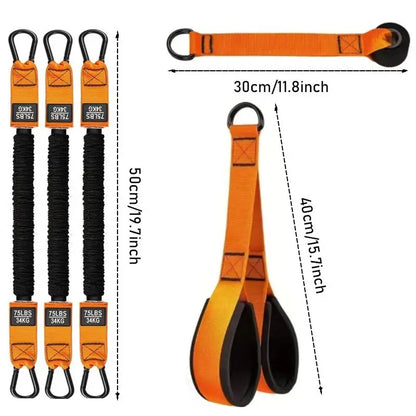 Heavy-Duty Adjustable Resistance Training Equipment, Fitness Equipment, Workout Straps and 225 Lbs Resistance Band for Full-Body Strength Training (Arms, Back, Core and Shoulders), Home and Gym Workout #GLOBAL PICKS
