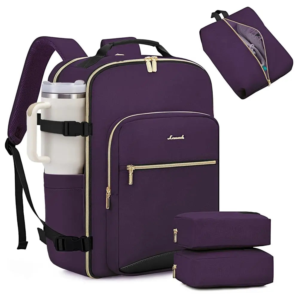 LOVEVOOK Travel Backpack for Women & Men as Personal Item Flight Approved,Large Capacity Carry on Backpack with 3 Packing Cubes and Laptop Compartment,Organized Daypack Stylish Casual Daypack ,Weekender Bag for Hiking,Overnight,Tiktokshopbacktoschool