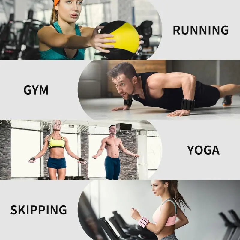 Adjustable Wrist and Ankle Weights for Men and Women, 1 Lb / 2 Lb / 4 Lb, Ideal for Pilates, Fitness, Yoga, Aerobics, Strength Training, Fitness Workout Accessories