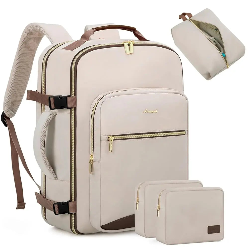 LOVEVOOK Travel Backpack for Women & Men as Personal Item Flight Approved,Large Capacity Carry on Backpack with 3 Packing Cubes and Laptop Compartment,Organized Daypack Stylish Casual Daypack ,Weekender Bag for Hiking,Overnight,Tiktokshopbacktoschool