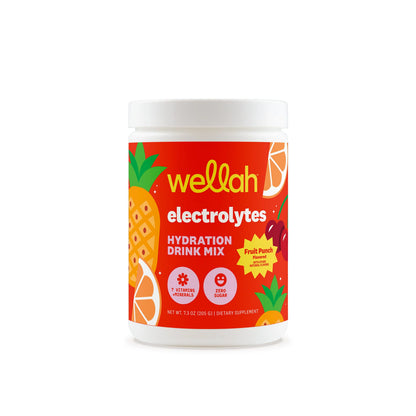 Wellah Electrolytes for Women | Hydration Drink Mix | Natural Flavored & Sweetened | 7 Vitamins & Minerals | Hydration for Woman | Micro Nutrients | Cellular Hydration | Skin Hydration | Electrolytes | Vitamins for Women 50 Servings Sugar Supplemen