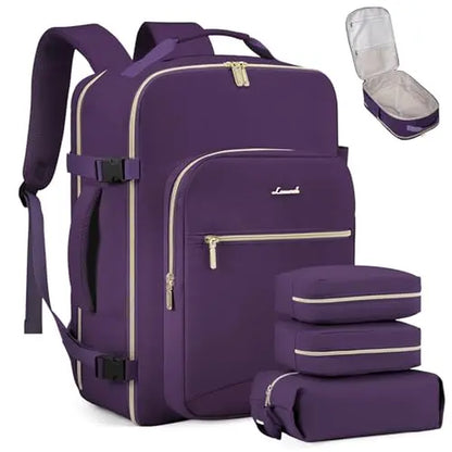LOVEVOOK Travel Backpack for Women & Men as Personal Item Flight Approved,Large Capacity Carry on Backpack with 3 Packing Cubes and Laptop Compartment,Organized Daypack Stylish Casual Daypack ,Weekender Bag for Hiking,Overnight,Tiktokshopbacktoschool