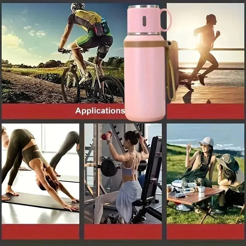 600Ml Sports Insulated Water Bottle 316 Stainless Steel Leak-Proof with Flip Lid for Gym & Hiking Ideal for Active Lifestyles Drinkware Flasks Tumbler Tumbler Bottled Portable Bottled Tumbler Mug Portable