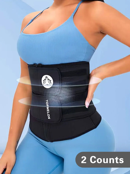 Women'S Solid Zip up Waist Trainer, Adjustable Tummy Control Shaper, Women'S Shapewear Clothes for Daily Wear
