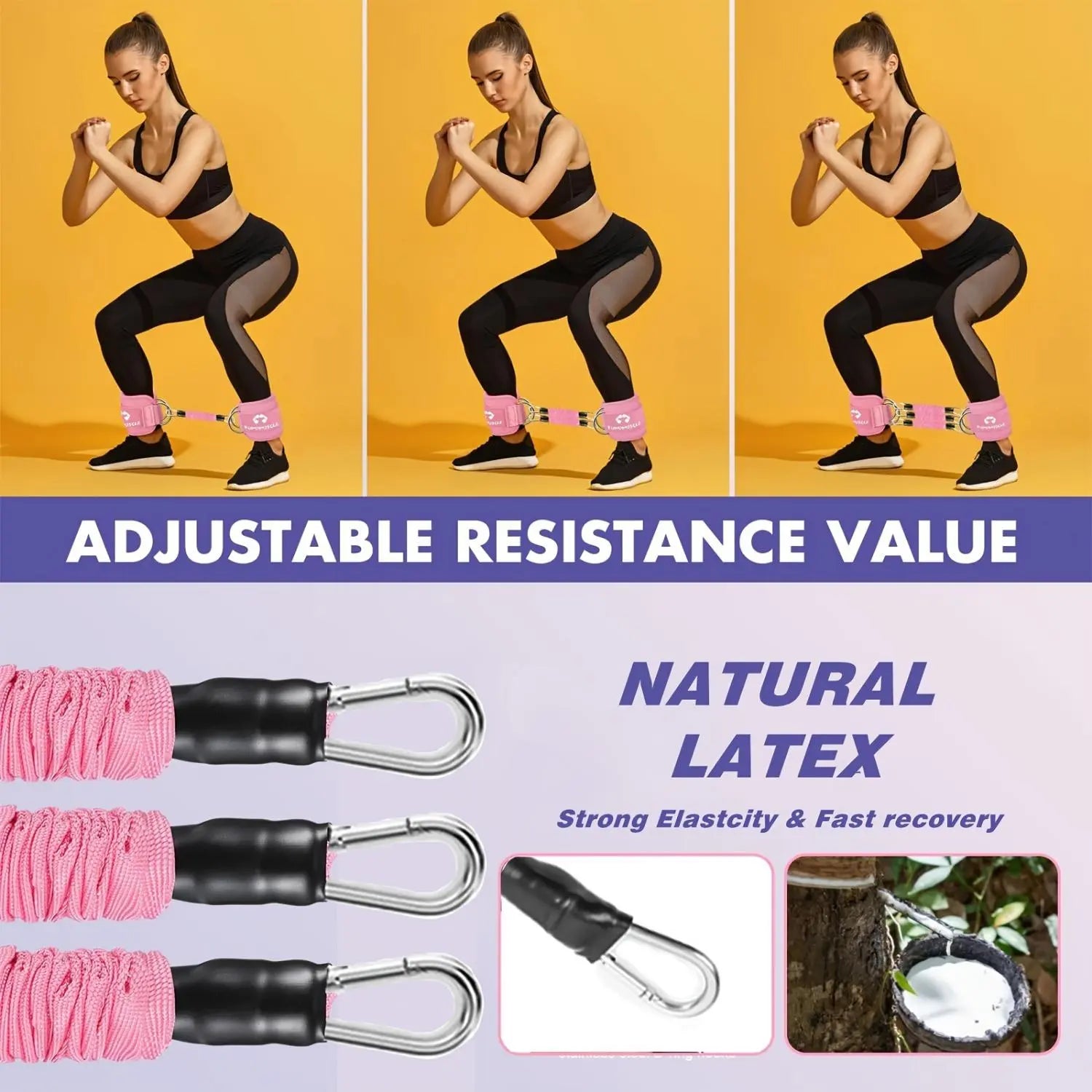 Hip Thrust Belt Ankle Resistance Bands Set, 1 Hip Thrust Belt + 2 Ankle Straps + 3 Resistance Bands + 1 Carry Bag, Glutes Workout Equipment, Ankle Bands for Working Out, Butt Exercise Fitness Equipment for Women, Home Gym Kit, Strength Equipment