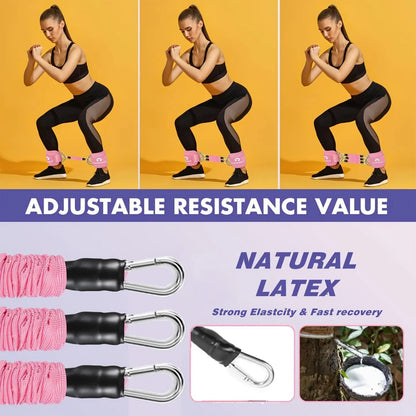 Hip Thrust Belt Ankle Resistance Bands Set, 1 Hip Thrust Belt + 2 Ankle Straps + 3 Resistance Bands + 1 Carry Bag, Glutes Workout Equipment, Ankle Bands for Working Out, Butt Exercise Fitness Equipment for Women, Home Gym Kit, Strength Equipment