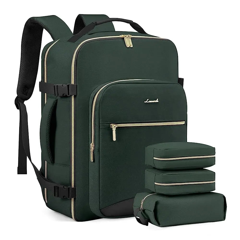 LOVEVOOK Travel Backpack for Women & Men as Personal Item Flight Approved,Large Capacity Carry on Backpack with 3 Packing Cubes and Laptop Compartment,Organized Daypack Stylish Casual Daypack ,Weekender Bag for Hiking,Overnight,Tiktokshopbacktoschool