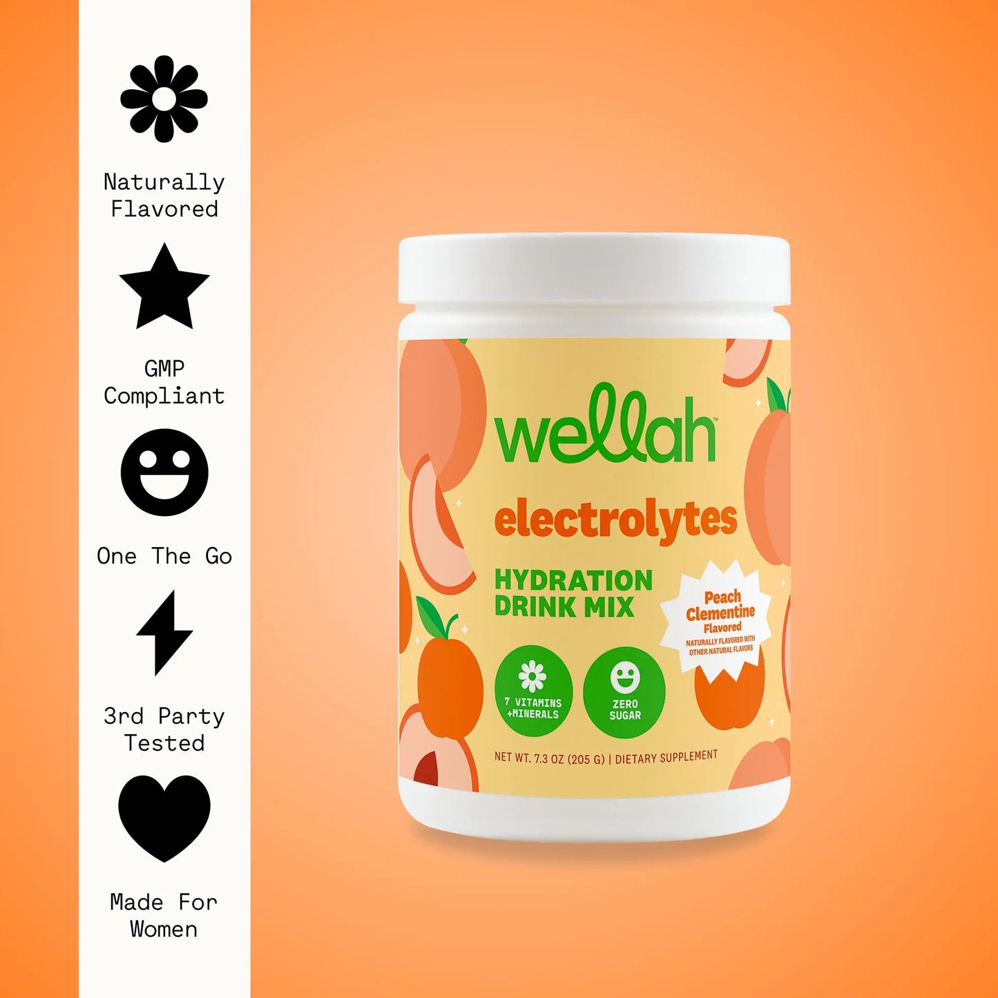 Wellah Electrolytes for Women | Hydration Drink Mix | Natural Flavored & Sweetened | 7 Vitamins & Minerals | Hydration for Woman | Micro Nutrients | Cellular Hydration | Skin Hydration | Electrolytes | Vitamins for Women 50 Servings Sugar Supplemen