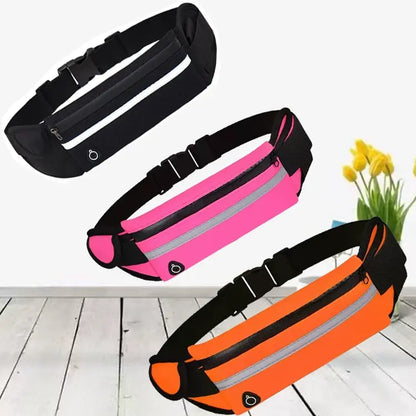 Running Belt for Women and Men, Money Belt and Running Fanny Pack, Hiking Fanny Pack, Holder for Cell Phone, Money, and Keys, Adjustable Belt Pouch Fits Most Phone and Waist Sizes