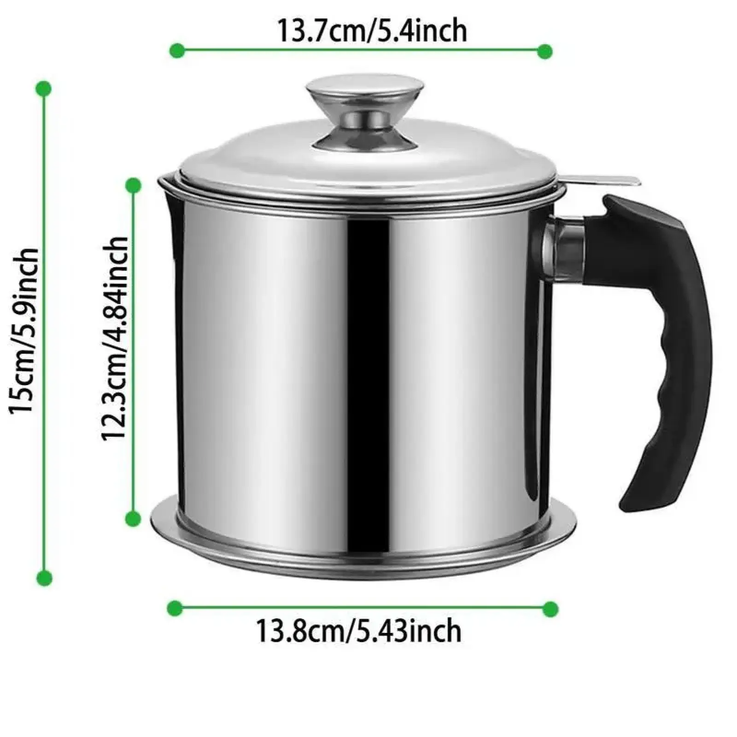 Sleek Stainless Steel Oil Dispenser with Tray & Lid
