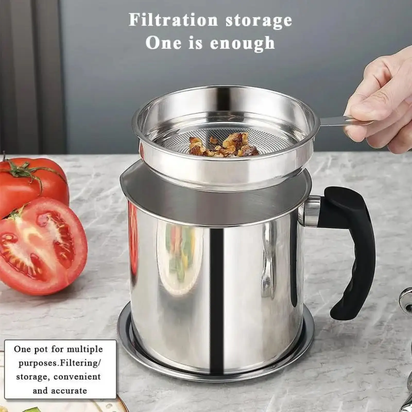 Sleek Stainless Steel Oil Dispenser with Tray & Lid