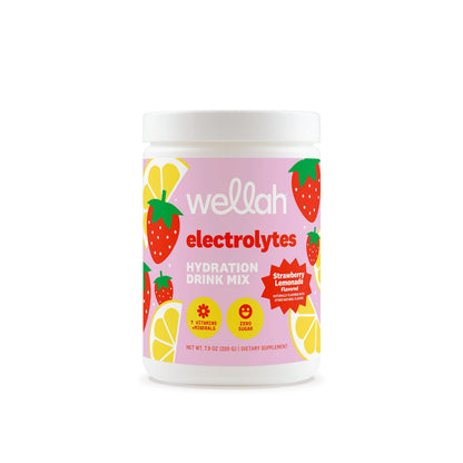 Wellah Electrolytes for Women | Hydration Drink Mix | Natural Flavored & Sweetened | 7 Vitamins & Minerals | Hydration for Woman | Micro Nutrients | Cellular Hydration | Skin Hydration | Electrolytes | Vitamins for Women 50 Servings Sugar Supplemen