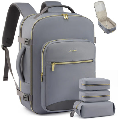 LOVEVOOK Travel Backpack for Women & Men as Personal Item Flight Approved,Large Capacity Carry on Backpack with 3 Packing Cubes and Laptop Compartment,Organized Daypack Stylish Casual Daypack ,Weekender Bag for Hiking,Overnight,Tiktokshopbacktoschool