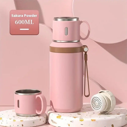 600Ml Sports Insulated Water Bottle 316 Stainless Steel Leak-Proof with Flip Lid for Gym & Hiking Ideal for Active Lifestyles Drinkware Flasks Tumbler Tumbler Bottled Portable Bottled Tumbler Mug Portable
