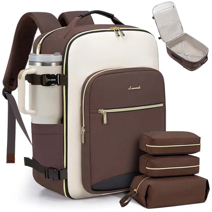 LOVEVOOK Travel Backpack for Women & Men as Personal Item Flight Approved,Large Capacity Carry on Backpack with 3 Packing Cubes and Laptop Compartment,Organized Daypack Stylish Casual Daypack ,Weekender Bag for Hiking,Overnight,Tiktokshopbacktoschool