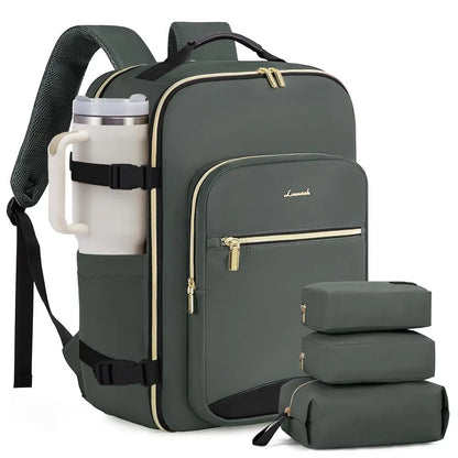 LOVEVOOK Travel Backpack for Women & Men as Personal Item Flight Approved,Large Capacity Carry on Backpack with 3 Packing Cubes and Laptop Compartment,Organized Daypack Stylish Casual Daypack ,Weekender Bag for Hiking,Overnight,Tiktokshopbacktoschool
