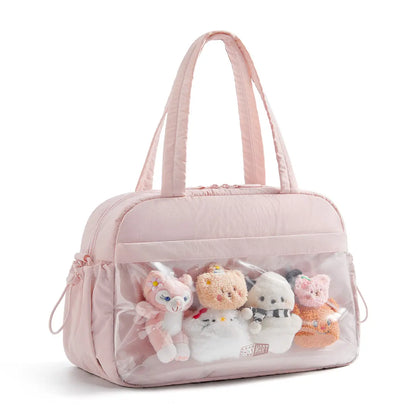 BAGSMART 3 Size Travel Duffel Bag for Women, Lightweight Gym Bag, Women'S Weekender Bag, Carry on Bag, Pesronal Item Bag for Travel/Fitness, 3 Sizes: M(With Wet Pocket)& L(With PVC Toiletry Bag) and Ita Bag(Clear Display Window), Dealsforyoudays Summerwin