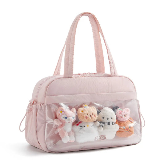 BAGSMART 3 Size Travel Duffel Bag for Women, Lightweight Gym Bag, Women'S Weekender Bag, Carry on Bag, Pesronal Item Bag for Travel/Fitness, 3 Sizes: M(With Wet Pocket)& L(With PVC Toiletry Bag) and Ita Bag(Clear Display Window), Dealsforyoudays Summerwin