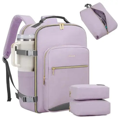 LOVEVOOK Travel Backpack for Women & Men as Personal Item Flight Approved,Large Capacity Carry on Backpack with 3 Packing Cubes and Laptop Compartment,Organized Daypack Stylish Casual Daypack ,Weekender Bag for Hiking,Overnight,Tiktokshopbacktoschool