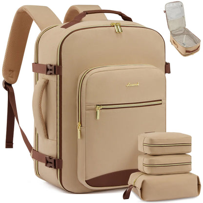 LOVEVOOK Travel Backpack for Women & Men as Personal Item Flight Approved,Large Capacity Carry on Backpack with 3 Packing Cubes and Laptop Compartment,Organized Daypack Stylish Casual Daypack ,Weekender Bag for Hiking,Overnight,Tiktokshopbacktoschool