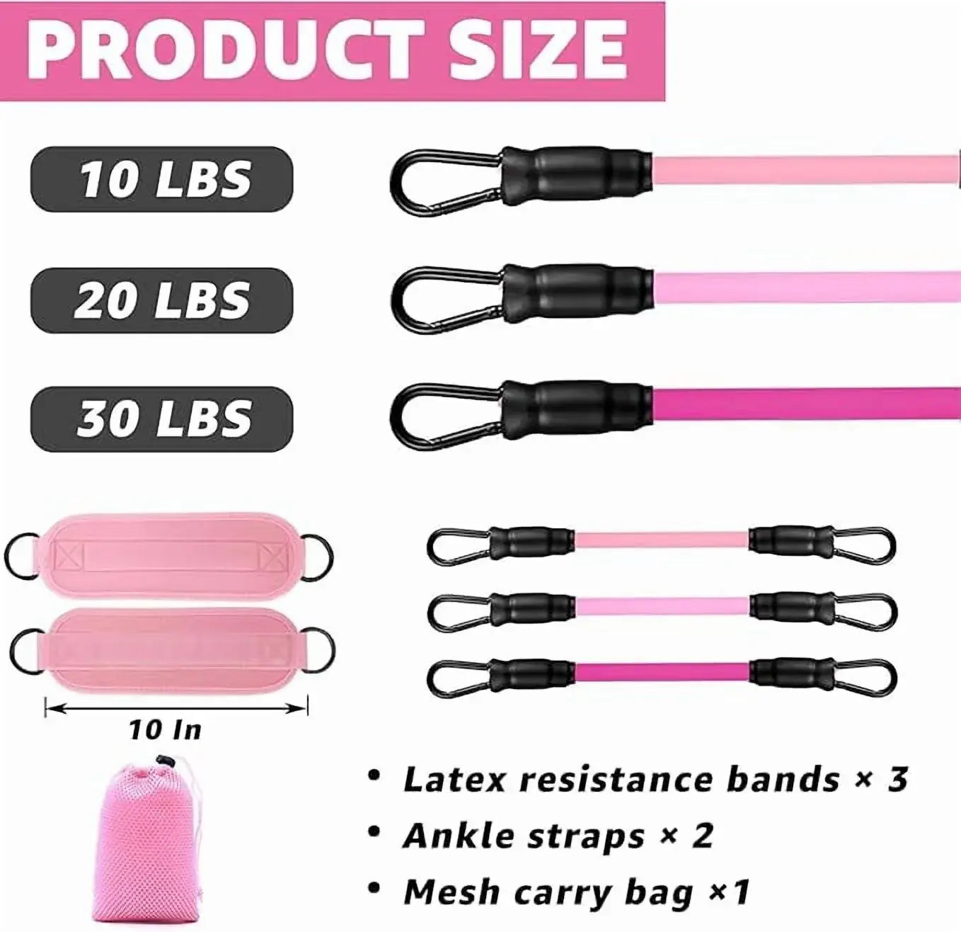 Ankle Resistance Bands with Cuffs, Glutes Workout Equipment,Ankle Bands for Working Out, Butt Exercise for Women Legs and Glutes Genreen