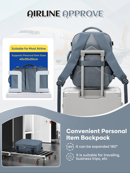 Ryanair Travel Backpack 40X30X20Cm, under Seat Cabin Bag, Unisex Shoulder Bag, Casual Daily Use, Lightweight Durable, Large Capacity, Portable Travel Bag