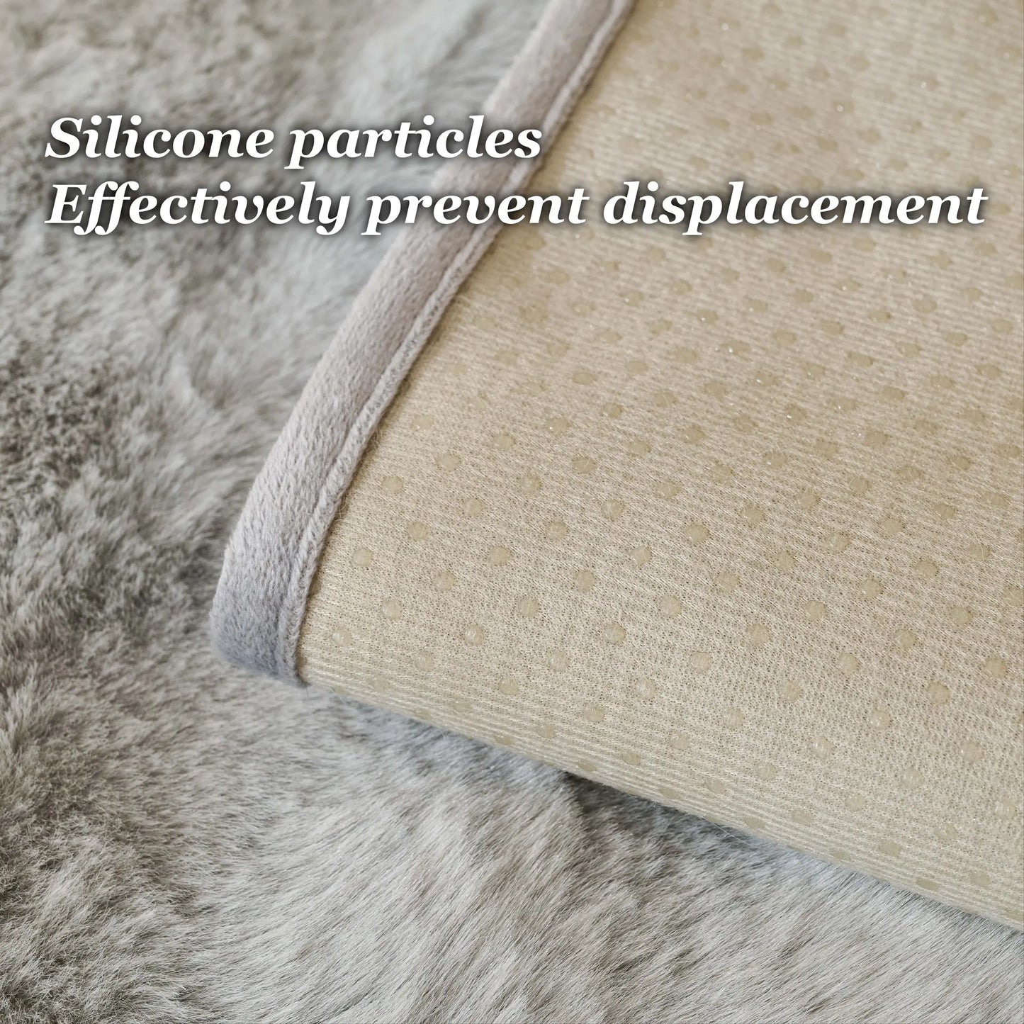 Fluffy Non-Slip Washable Plush Sofa Cushion Cover - Pet-Friendly Couch Protector Pad for Armchair, Loveseat, and 3-Seater - Stylish Living Room Decor