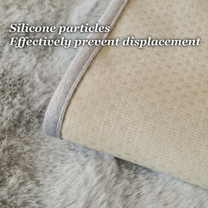 Fluffy Non-Slip Washable Plush Sofa Cushion Cover - Pet-Friendly Couch Protector Pad for Armchair, Loveseat, and 3-Seater - Stylish Living Room Decor