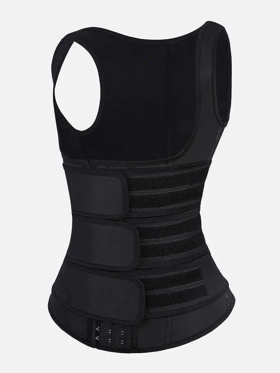 Feelingirl plus Size Waist Trainer Vest with 3 Rows of Eye and Hook Compression Cotton Shapewear Womenswear Comfort Straps Matt Waist Spandex Day Waist Trainer Summervibes