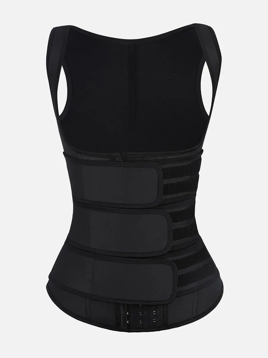 Feelingirl plus Size Waist Trainer Vest with 3 Rows of Eye and Hook Compression Cotton Shapewear Womenswear Comfort Straps Matt Waist Spandex Day Waist Trainer Summervibes