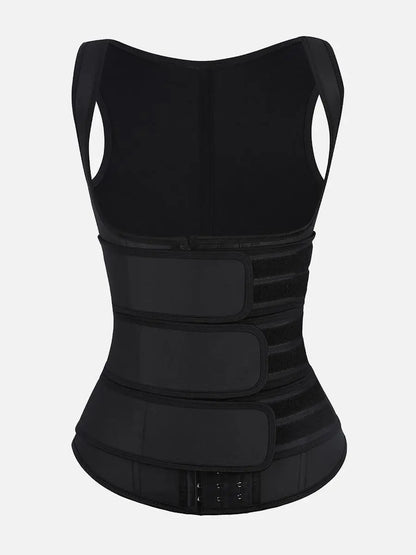 Feelingirl plus Size Waist Trainer Vest with 3 Rows of Eye and Hook Compression Cotton Shapewear Womenswear Comfort Straps Matt Waist Spandex Day Waist Trainer Summervibes