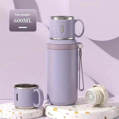 600Ml Sports Insulated Water Bottle 316 Stainless Steel Leak-Proof with Flip Lid for Gym & Hiking Ideal for Active Lifestyles Drinkware Flasks Tumbler Tumbler Bottled Portable Bottled Tumbler Mug Portable
