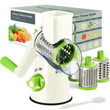 [Bf&Cm]Kitexpert Viral Cheese Grater(All Metal Blades & No Plastic Left in Food), 3X Faster Shredding, Time-Saving Rotary Cheese Grater, Mandoline, Vegetable Chopper, Kitchen Gadgets, Slicer Dicer Cutter Kitchenware Homeessentials