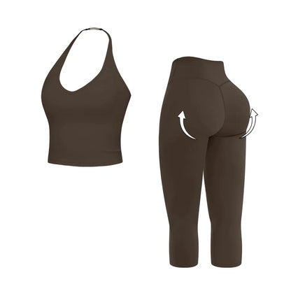 MFVIM Women'S 2-Piece Slimming Sports Set - Casual Commuter Tank Top Yoga Outfit, Gym Set for Workout & Gym Workout Women, 2 Piece Sets,Travel Essentials,Camping Essentials